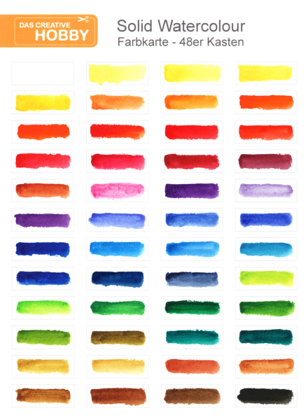 Aquarell Farbkarte 48er
